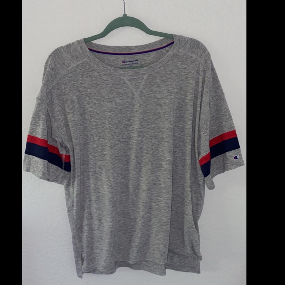 Champion Red, Blue, and Grey Shirt!